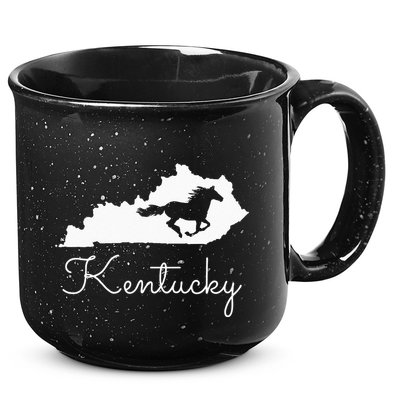 Kentucky Horse Map State 15oz Campfire Ceramic Mug