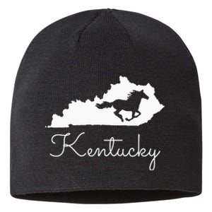 Kentucky Horse Map State Sustainable Beanie