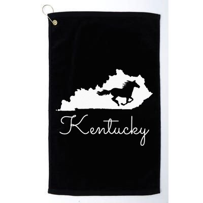 Kentucky Horse Map State Golf Towel