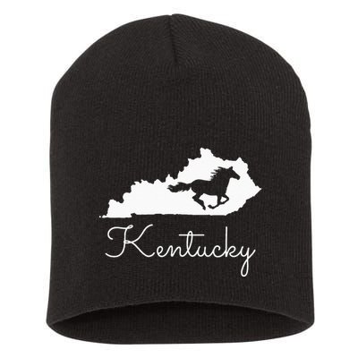 Kentucky Horse Map State Short Acrylic Beanie