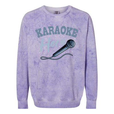 Karaoke Hero Microphone Singer Ktv Music Lover Great Gift Colorblast Crewneck Sweatshirt