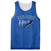 Karaoke Hero Microphone Singer Ktv Music Lover Great Gift Mesh Reversible Basketball Jersey Tank