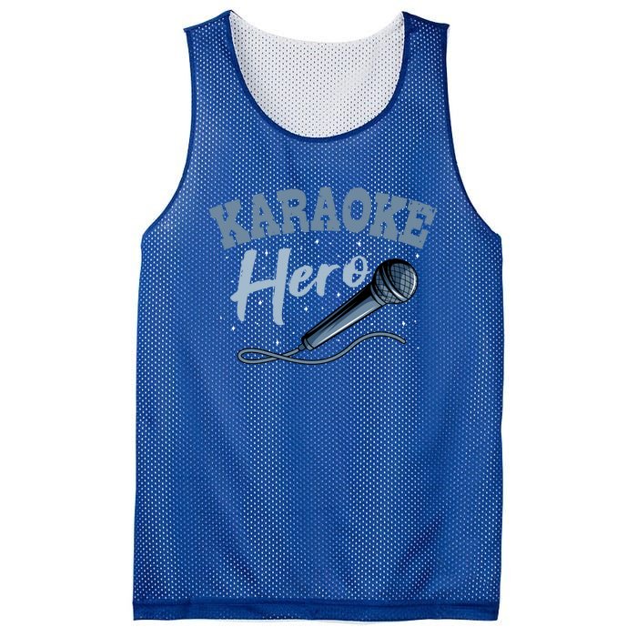 Karaoke Hero Microphone Singer Ktv Music Lover Great Gift Mesh Reversible Basketball Jersey Tank