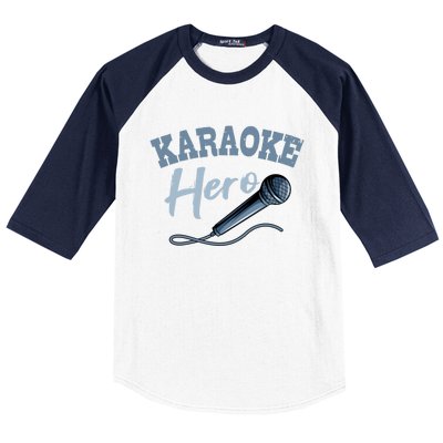 Karaoke Hero Microphone Singer Ktv Music Lover Great Gift Baseball Sleeve Shirt