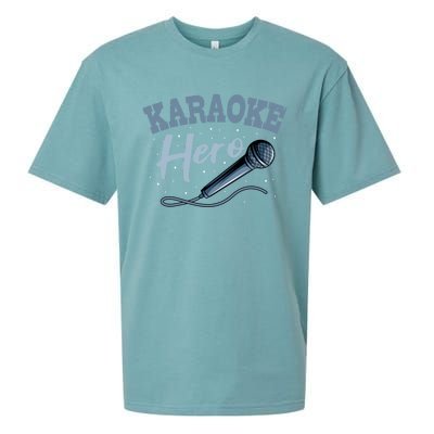 Karaoke Hero Microphone Singer Ktv Music Lover Great Gift Sueded Cloud Jersey T-Shirt