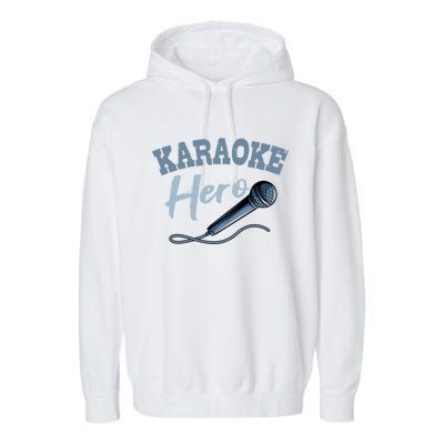 Karaoke Hero Microphone Singer Ktv Music Lover Great Gift Garment-Dyed Fleece Hoodie