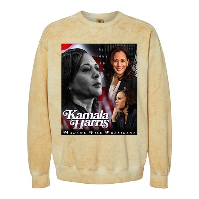 Kamala Harris Madame Vice President Colorblast Crewneck Sweatshirt