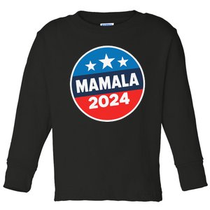 Kamala Harris Mamala Usa President 2024 Funny Presidential Toddler Long Sleeve Shirt