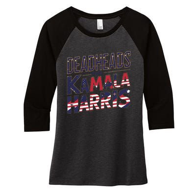 Kamala Harris My President 2024 Women's Tri-Blend 3/4-Sleeve Raglan Shirt