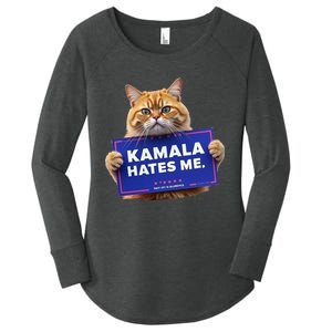 Kamala Hates Me Funny Political Saying Women's Perfect Tri Tunic Long Sleeve Shirt