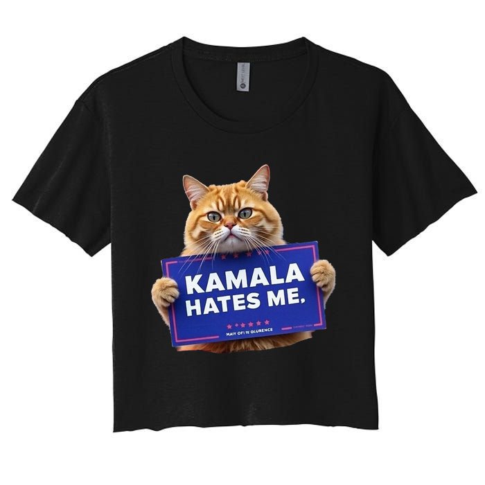 Kamala Hates Me Funny Political Saying Women's Crop Top Tee