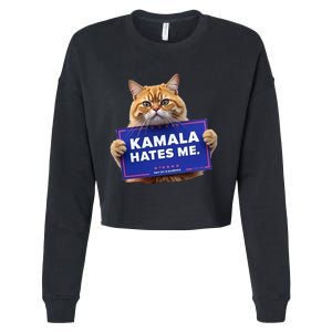 Kamala Hates Me Funny Political Saying Cropped Pullover Crew