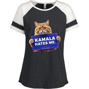 Kamala Hates Me Funny Political Saying Enza Ladies Jersey Colorblock Tee