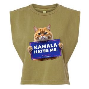 Kamala Hates Me Funny Political Saying Garment-Dyed Women's Muscle Tee