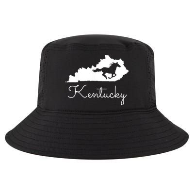 Kentucky Horse Map State Cool Comfort Performance Bucket Hat