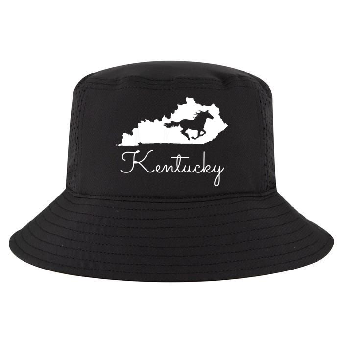 Kentucky Horse Map State Cool Comfort Performance Bucket Hat