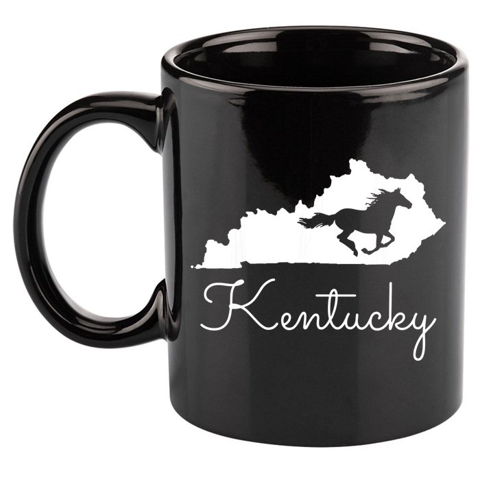 Kentucky Horse Map State 11oz C Handle Ceramic Mug