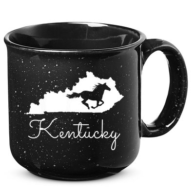 Kentucky Horse Map State 15oz Campfire Ceramic Mug
