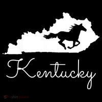 Kentucky Horse Map State Premium T-Shirt