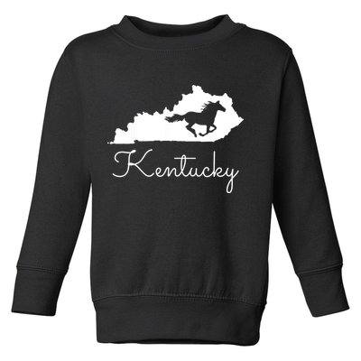 Kentucky Horse Map State Toddler Sweatshirt
