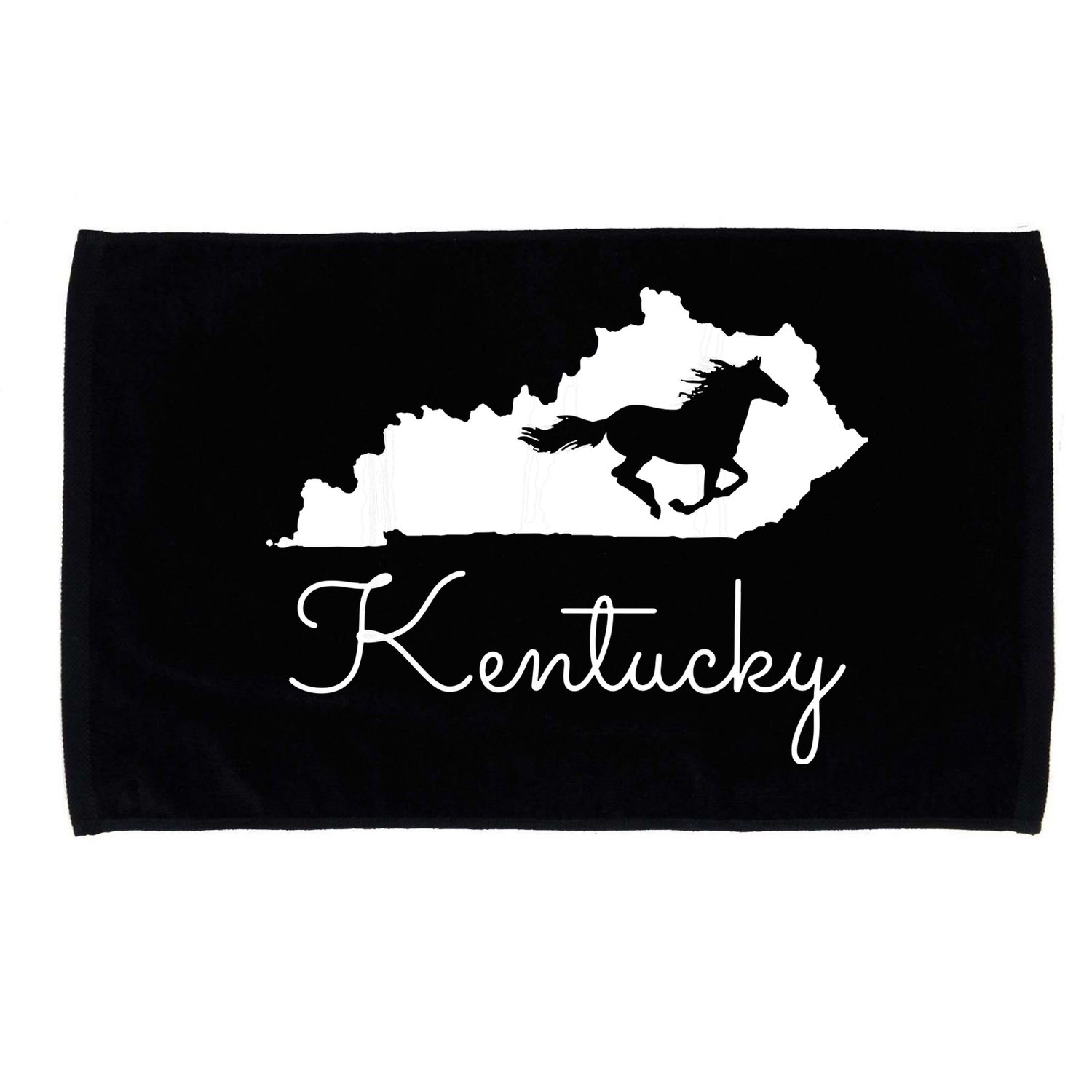 Kentucky Horse Map State Microfiber Hand Towel