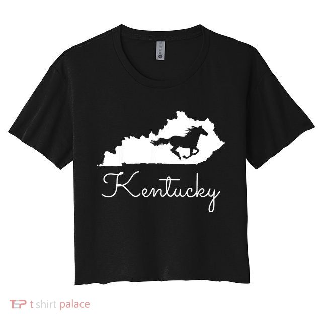 Kentucky Horse Map State Crop Top