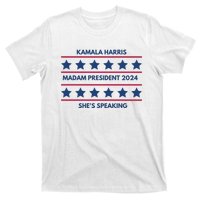 Kamala Harris Madam President 2024 SheS Speaking T-Shirt