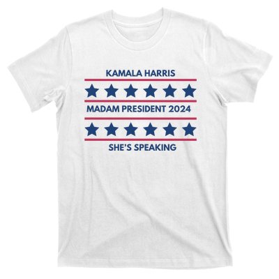 Kamala Harris Madam President 2024 SheS Speaking T-Shirt