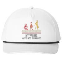 Kamala Harris My Values Have Not Changed President 47th 2024 Snapback Five-Panel Rope Hat