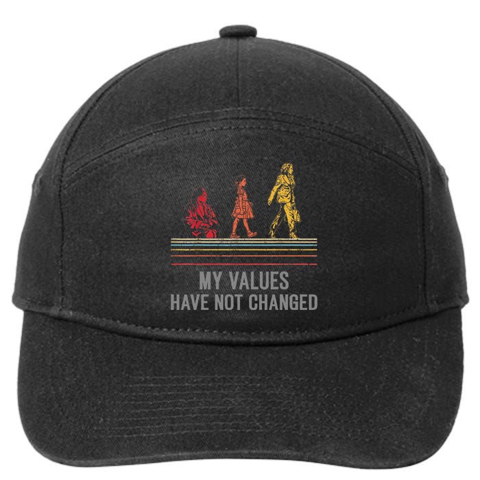 Kamala Harris My Values Have Not Changed President 47th 2024 7-Panel Snapback Hat