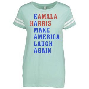 Kamala Harris Madam President Make America Laugh Again 2024 Enza Ladies Jersey Football T-Shirt