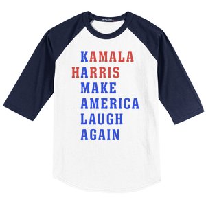 Kamala Harris Madam President Make America Laugh Again 2024 Baseball Sleeve Shirt