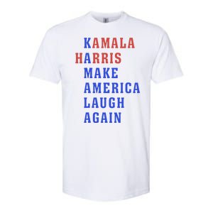 Kamala Harris Madam President Make America Laugh Again 2024 Softstyle CVC T-Shirt