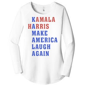 Kamala Harris Madam President Make America Laugh Again 2024 Women's Perfect Tri Tunic Long Sleeve Shirt