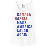 Kamala Harris Madam President Make America Laugh Again 2024 Ladies Essential Tank