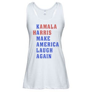 Kamala Harris Madam President Make America Laugh Again 2024 Ladies Essential Flowy Tank