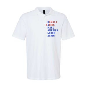 Kamala Harris Madam President Make America Laugh Again 2024 Softstyle Adult Sport Polo