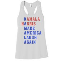 Kamala Harris Madam President Make America Laugh Again 2024 Women's Racerback Tank