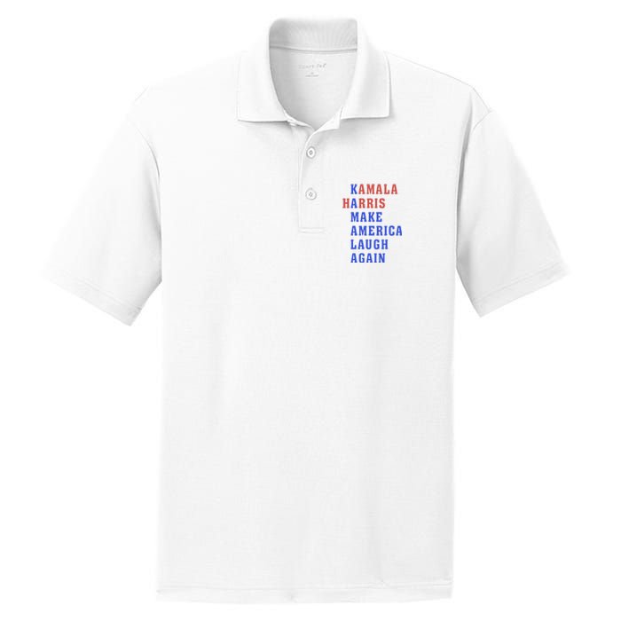 Kamala Harris Madam President Make America Laugh Again 2024 PosiCharge RacerMesh Polo