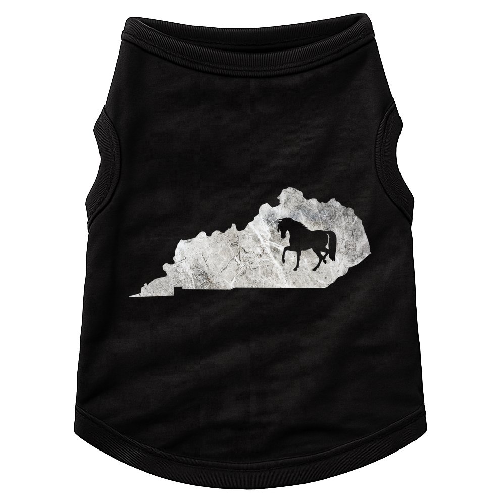 Kentucky Horse Map Horseback Riding Equestrian Racing Gift Doggie Tank