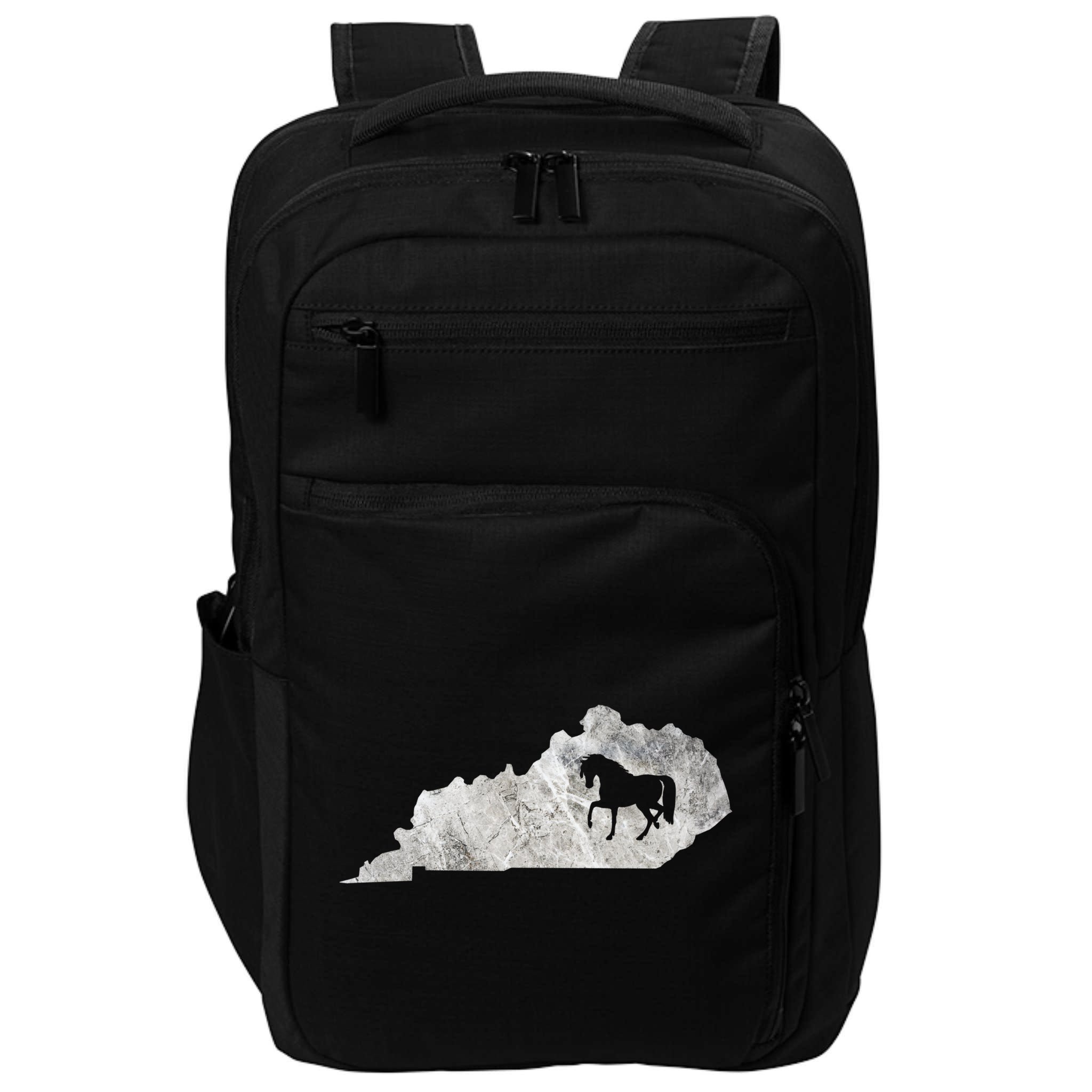 Kentucky Horse Map Horseback Riding Equestrian Racing Gift Impact Tech Backpack