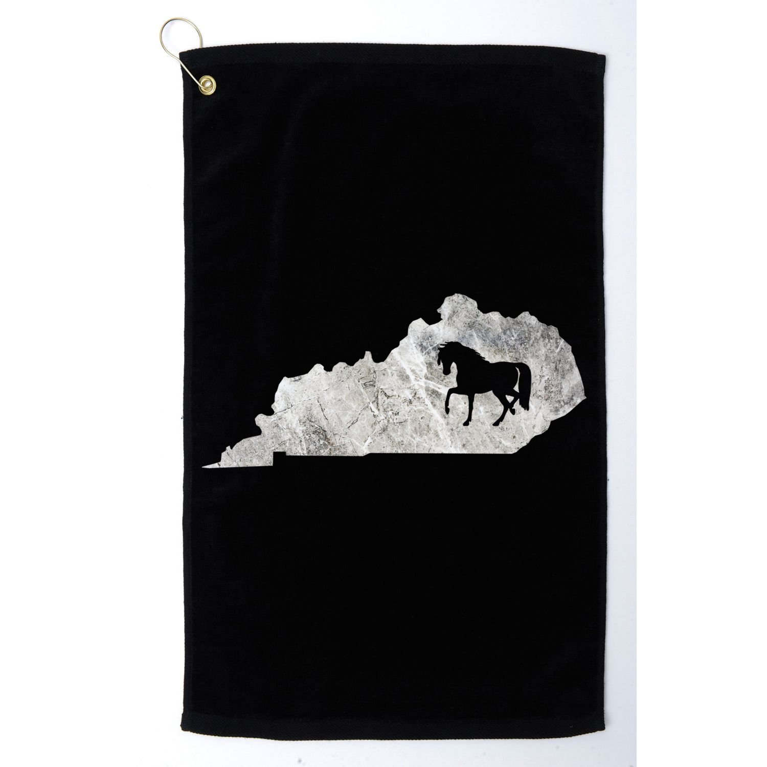 Kentucky Horse Map Horseback Riding Equestrian Racing Gift Golf Towel