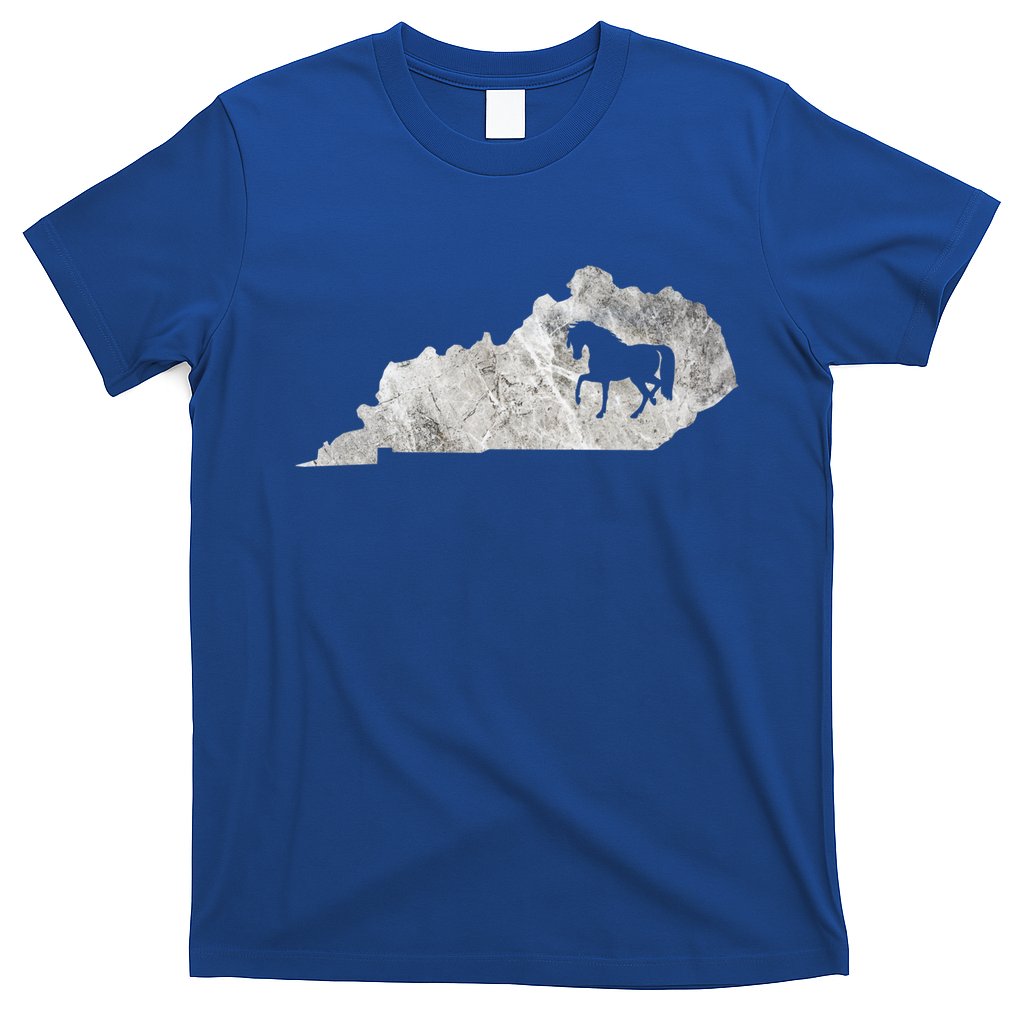 Kentucky Horse Map Horseback Riding Equestrian Racing Gift T-Shirt