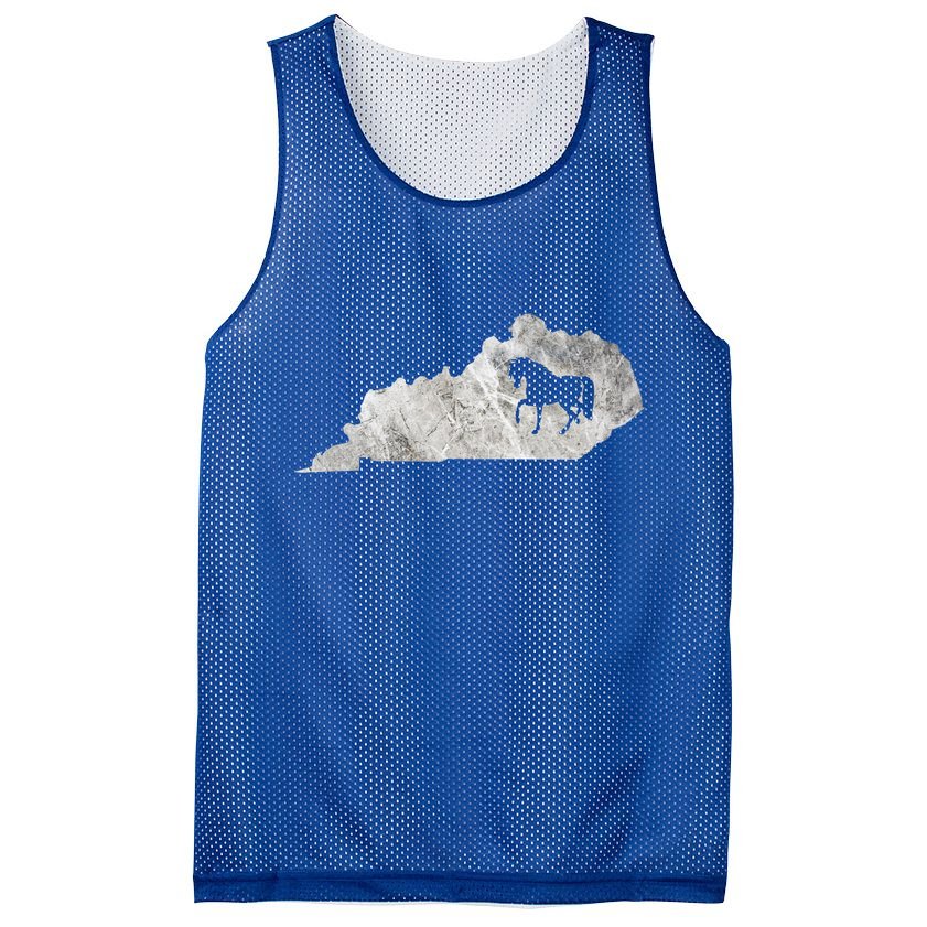 Kentucky Horse Map Horseback Riding Equestrian Racing Gift Mesh Reversible Basketball Jersey Tank