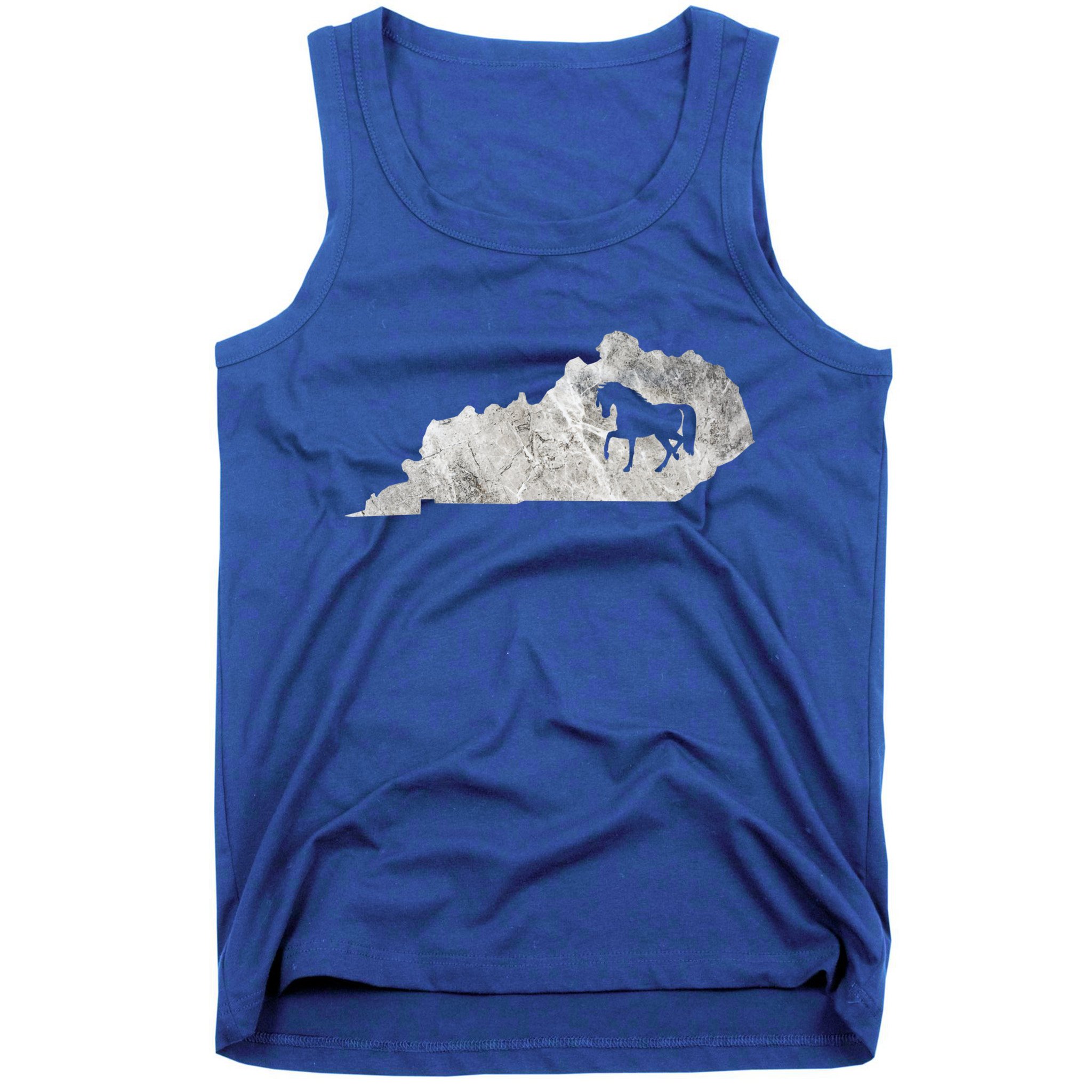 Kentucky Horse Map Horseback Riding Equestrian Racing Gift Tank Top