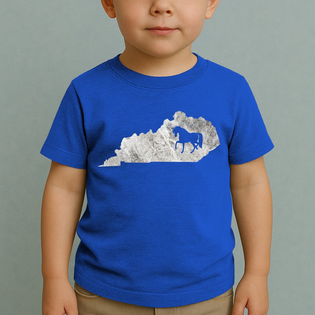 Kentucky Horse Map Horseback Riding Equestrian Racing Gift Toddler T-Shirt