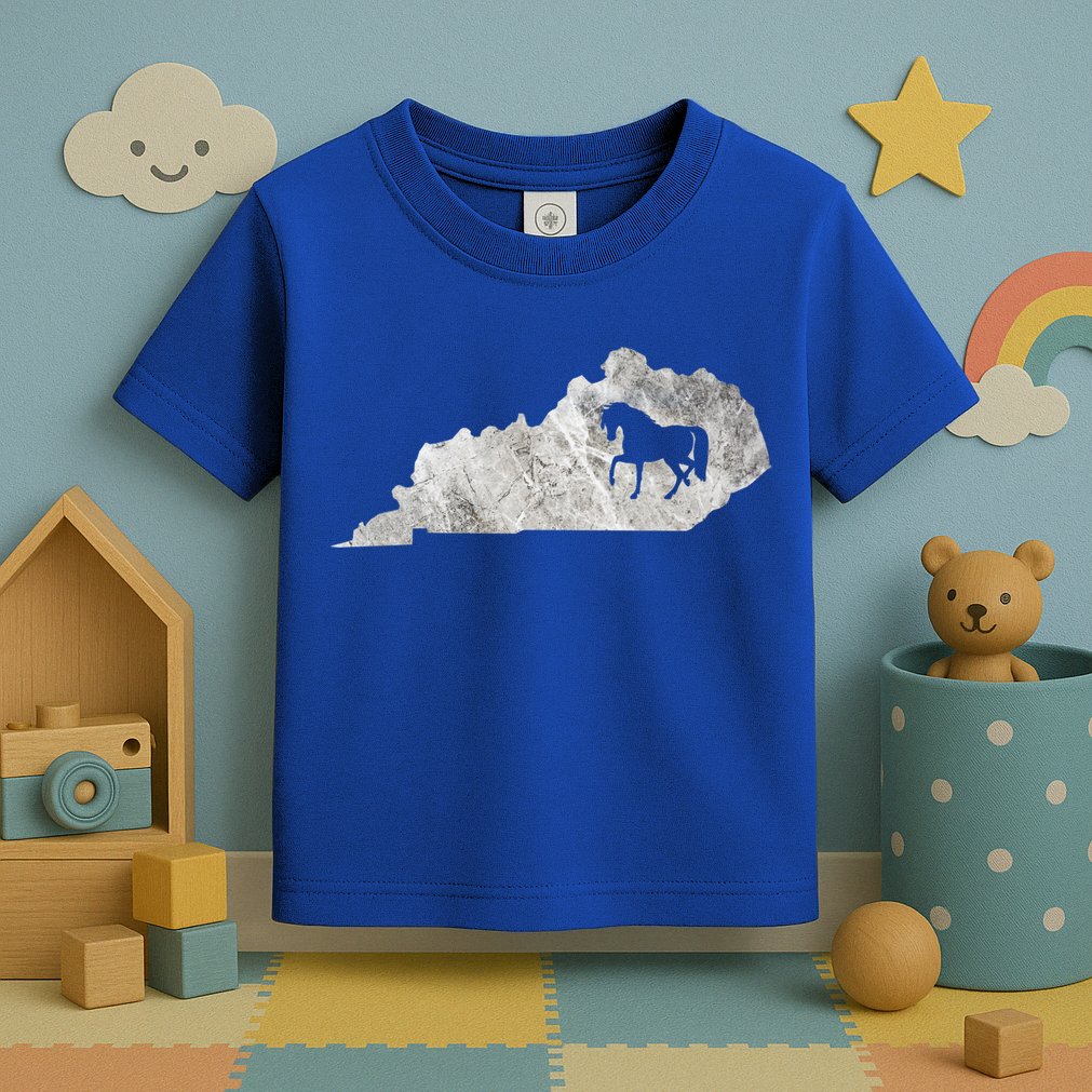 Kentucky Horse Map Horseback Riding Equestrian Racing Gift Toddler T-Shirt