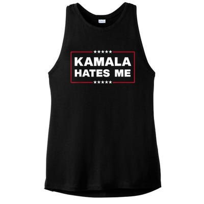 Kamala Hates Me Trump 2024 American Elections Ladies PosiCharge Tri-Blend Wicking Tank