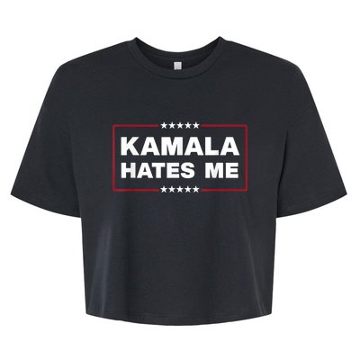 Kamala Hates Me Trump 2024 American Elections Bella+Canvas Jersey Crop Tee