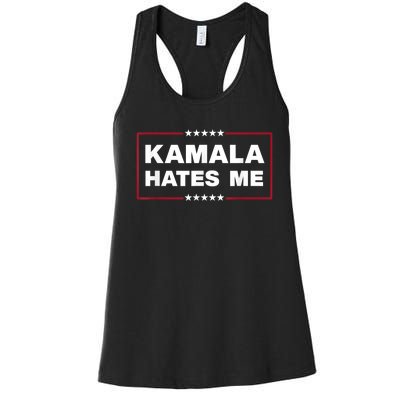 Kamala Hates Me Trump 2024 American Elections Women's Racerback Tank